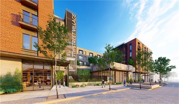 Photo of rendering of 7th Street Village, Affordable Housing Project